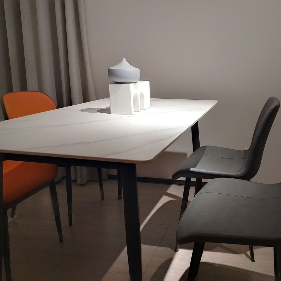 table ceramique effet marbre design moderne
