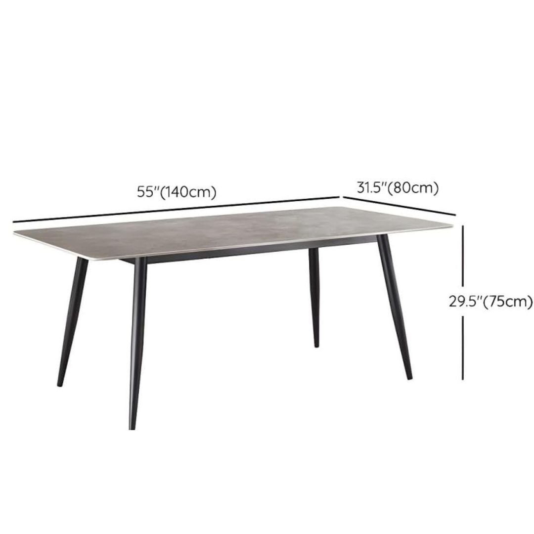 table et chaises design moderne ceramique effet beton