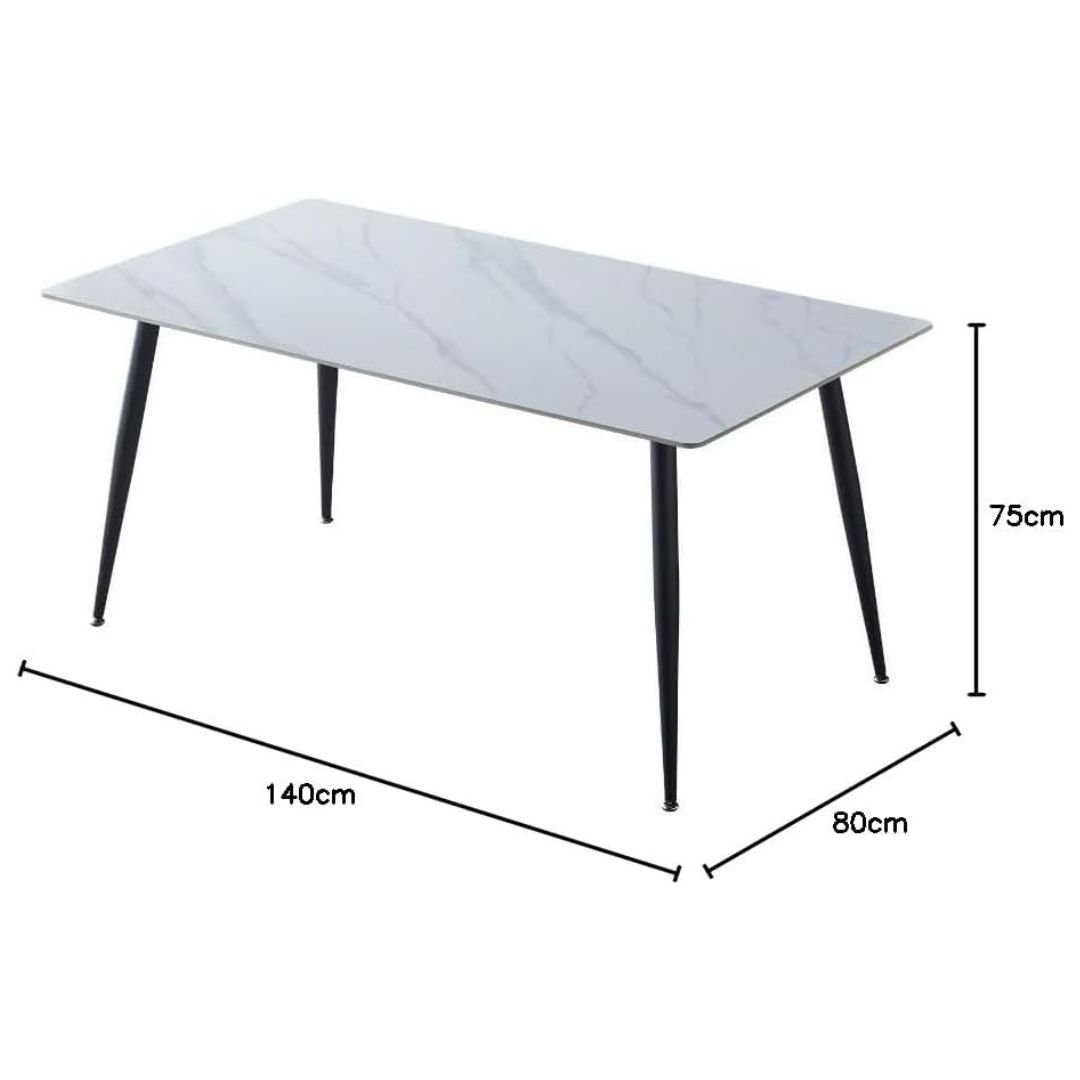 table salle a manger ceramique blanche elegante cahe home