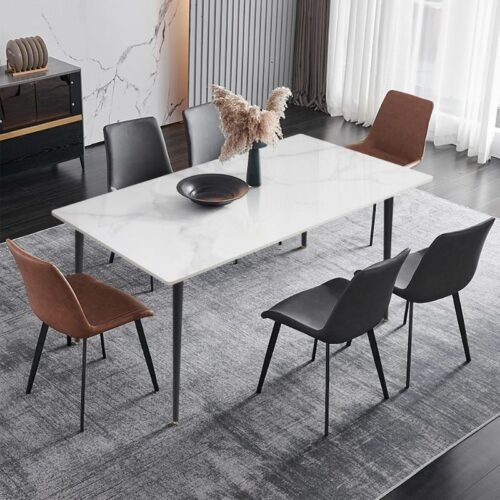 ensemble table ceramique et chaises design