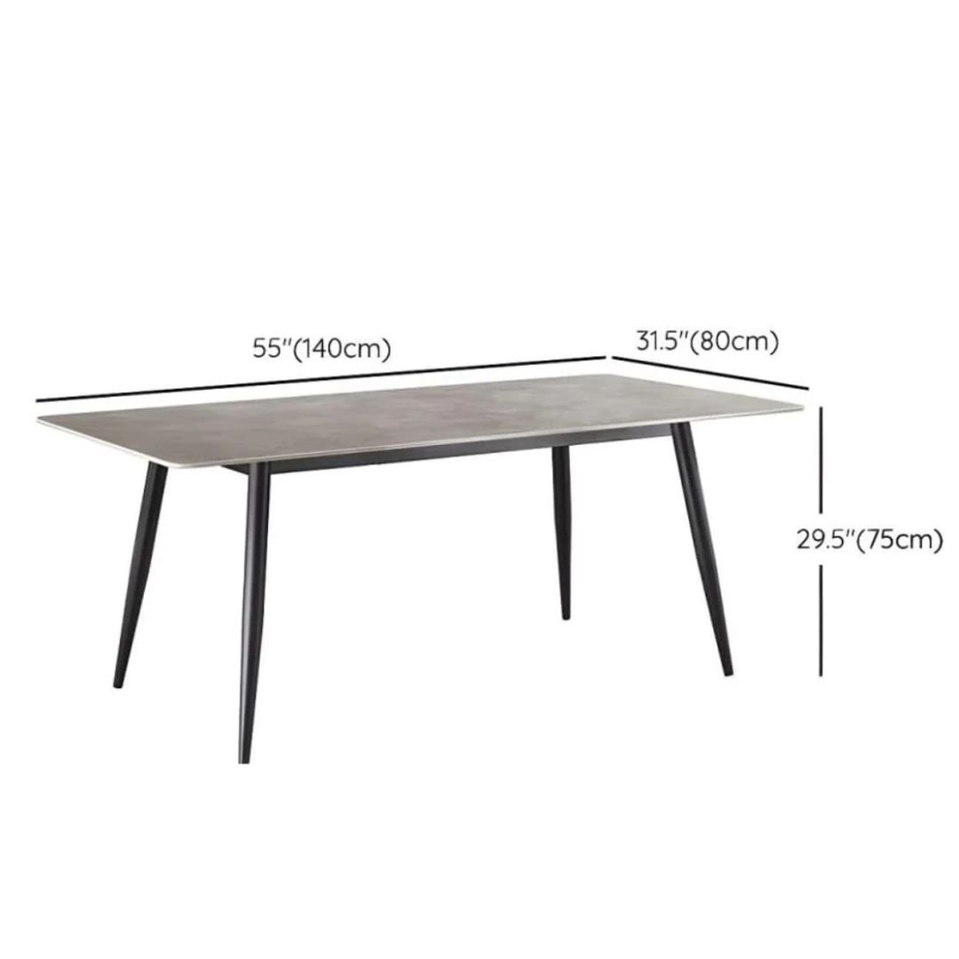 table en ceramique grise 140x80cm