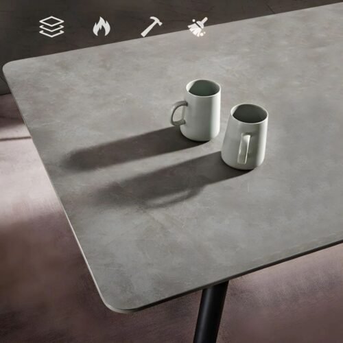 table en ceramique grise haute de gamme