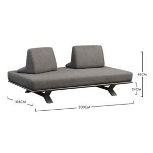 mobilier exterieur canape 2 places aluminium