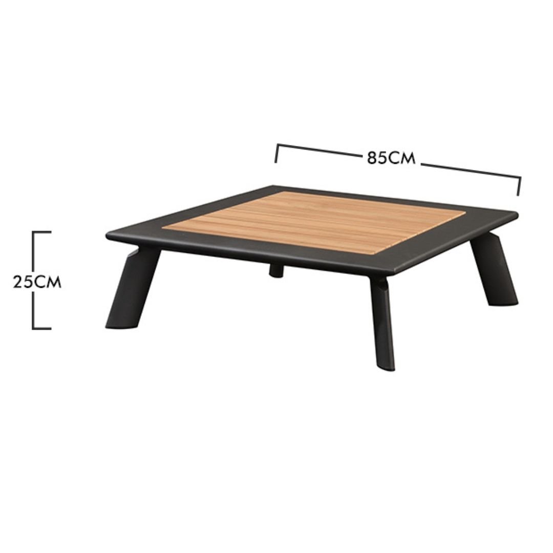 mobilier terrasse aluminium et teck
