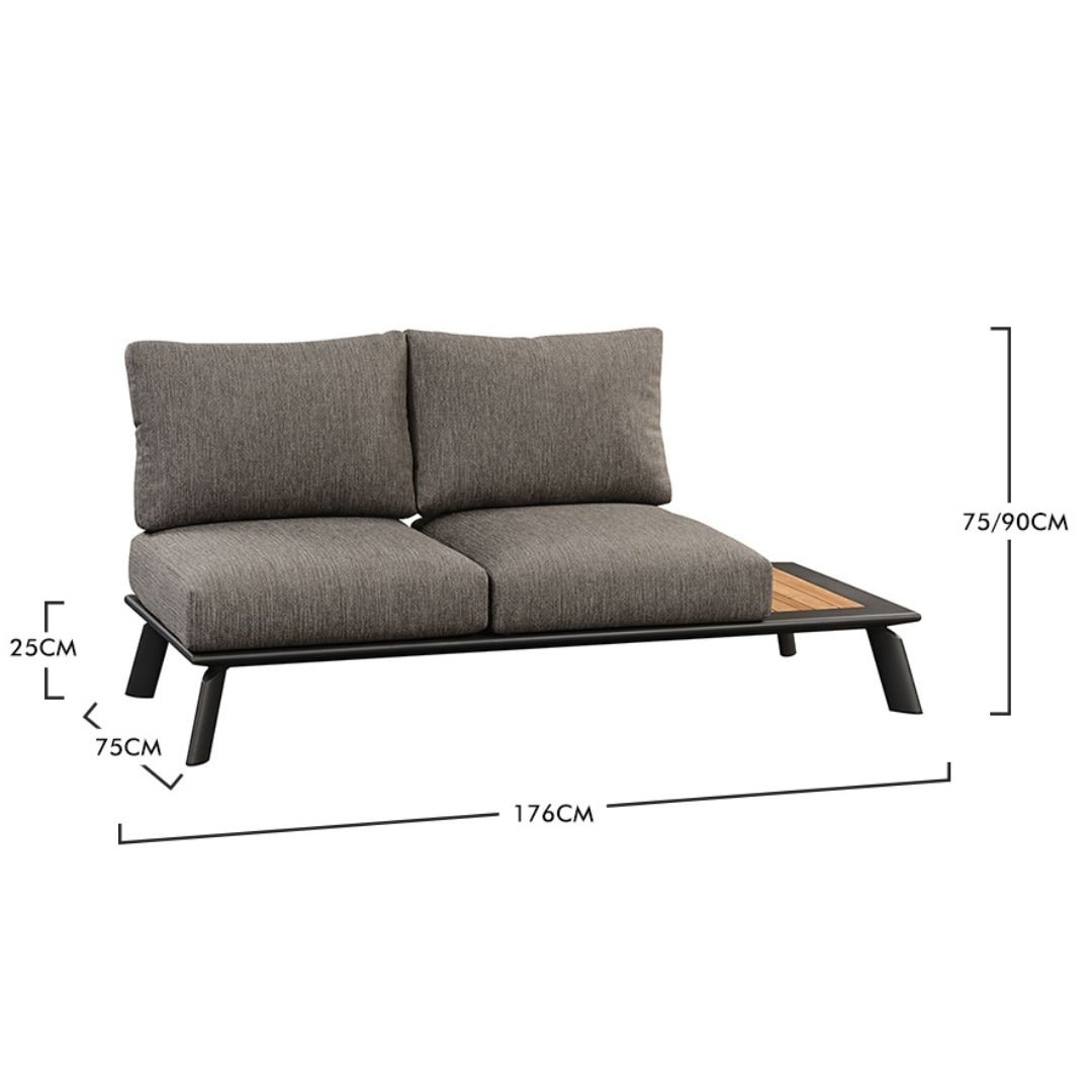 salon angle aluminium bois jardin