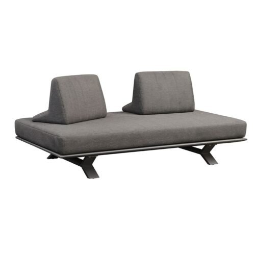 salon exterieur canape aluminium 2 places