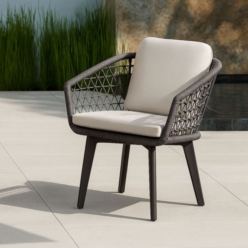 chaise en aluminium de jardin