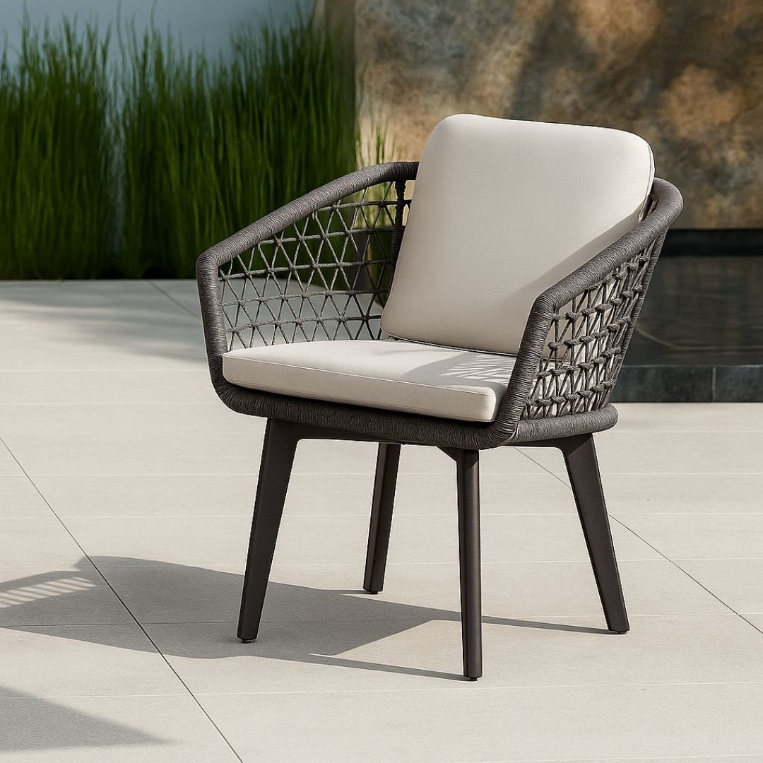 chaise en aluminium de jardin