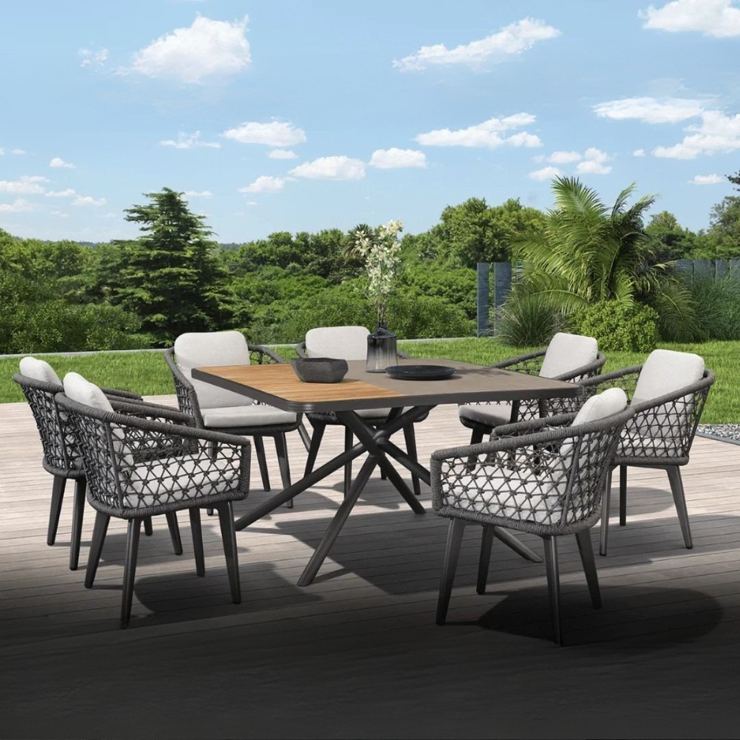 table exterieur aluminium et bois