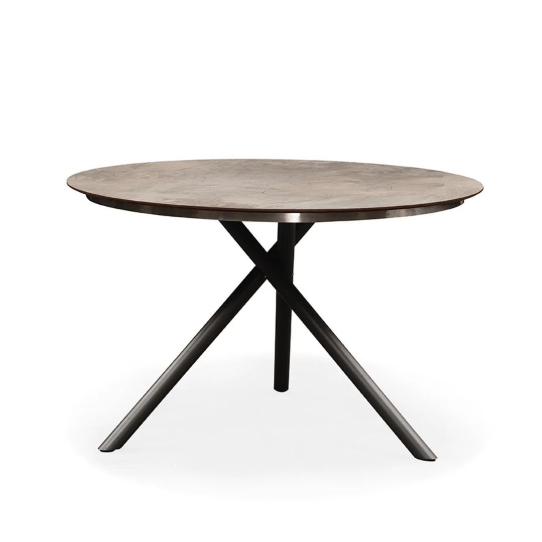 table ronde exterieur 4 personnes bois aluminium la reunion